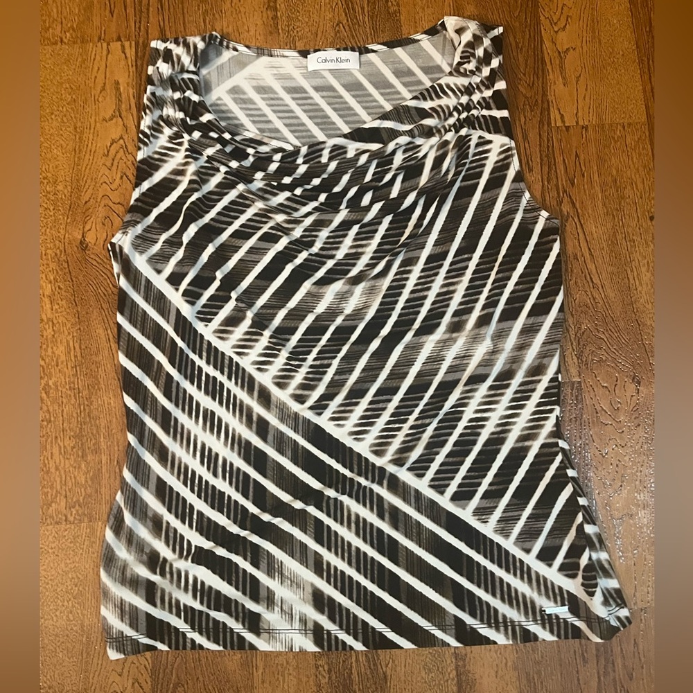 Calvin Klein Black/White/Cream Tank Top Guessing size Small